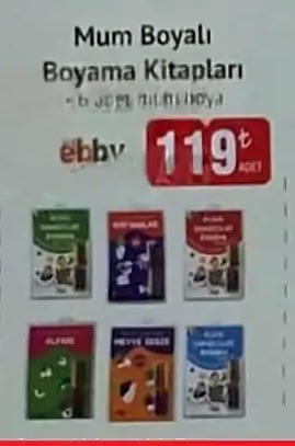 Ebby Mum Boyalı Boyama Kitapları 1 Adet