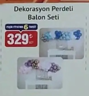 Dekorasyon Perdeli Balon Seti