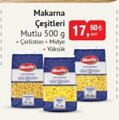Mutlu Makarna Çeşitleri 500G