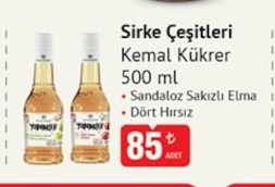 Kemal Kükrer Sirke Çeşitleri 500 Ml