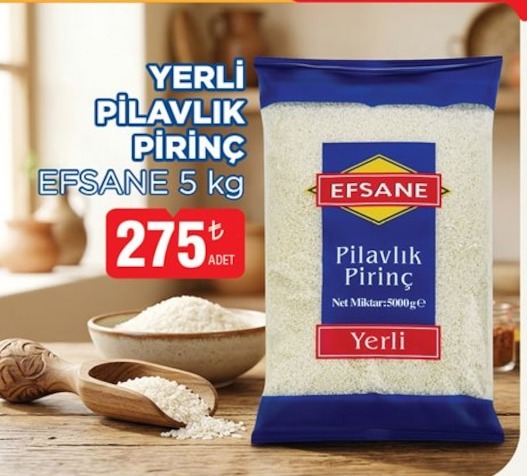 Efsane Yerli Pilavlık Pirinç 5Kg