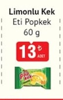 Eti Popkek Limonlu Kek 60G