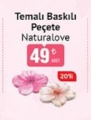 Naturalove Temalı Baskılı Peçete