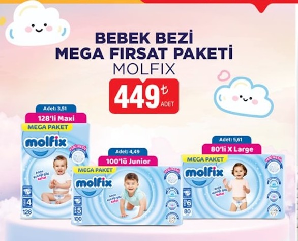 Bebek Bezi Molfix Mega Fırsat Paketi