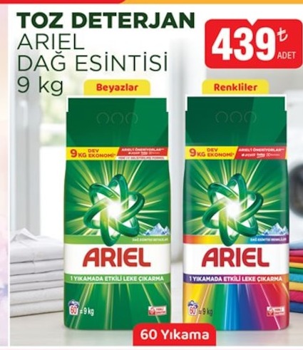 Toz Deterjan Ariel Dağ Esintisi 9Kg