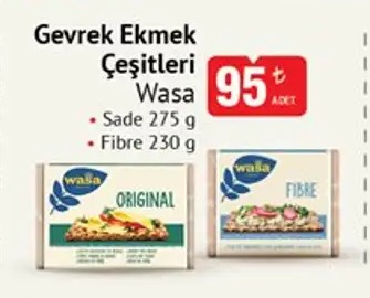 Gevrek Ekmek Çeşitleri Wasa Sade 275 G