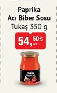 Paprika Acı Biber Sosu Tukas 350G