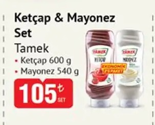 Ketçap & Mayonez Set Tamek