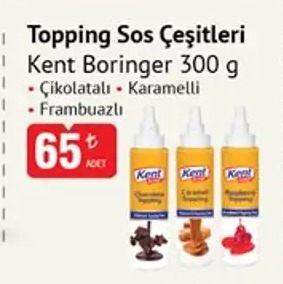 Topping Sos Çeşitleri Kent Boringer 300 G