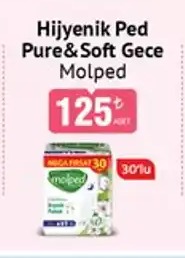 Hijyenik Ped Pure&Soft Gece Molped
