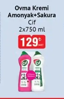 Cif Ovma Kremi Amonyak+Sakura 2X750 Ml