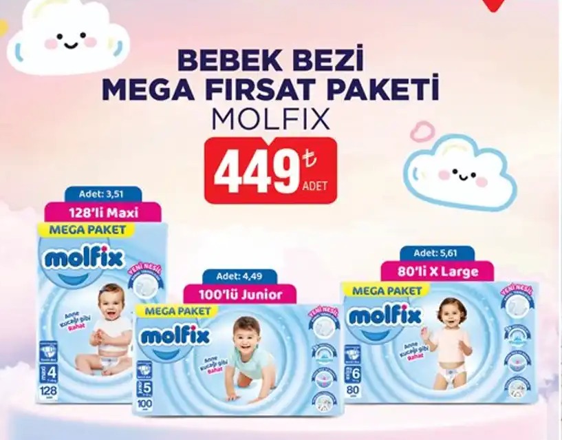 Bebek Bezi Mega Firsat Paketi Molfix