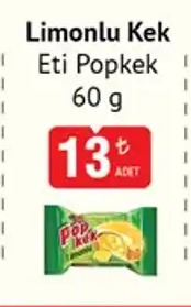 Eti Popkek 60G Limonlu Kek
