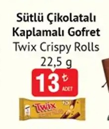 Twix Crispy Rolls Sütlü Çikolatalı Kaplamalı Gofret 22.5 G