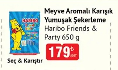 Meyve Aromalı Karışık Yumuşak Şekerleme Haribo Friends & Party 650 G