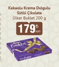 Ulker Buklet Sutlu Cikolata Kakaolu Krema Dolgulu 200G