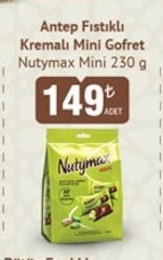 Nutymax Mini Antep Fıstıklı Kremalı Mini Gofret 230 G