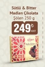 Şölen Sütlü & Bitter Madlen Çikolata 250 G