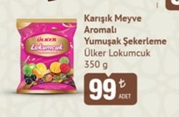 Ülker Karışık Meyve Aromalı Yumuşak Şekerleme Ülker Lokumcuk 350G