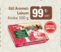 Koska Gül Aromalı Lokum 500G