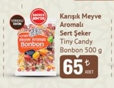 Tiny Candy Karisik Meyve Aromali Sert Seker Bonbon 500 G