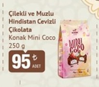 Konak Mini Coco Çilekli Ve Muzlu Hindistan Cevizli Çikolata 250 G