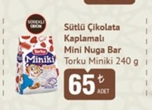 Torku Miniki Sütlü Çikolata Kaplamalı Mini Nuga Bar 240 G