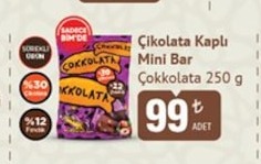 Çılgın Çikolata Çikolata Kaplı Mini Bar Çikolata 250 G
