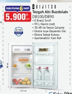 Tezgah Altı Buzdolabı Db100/Db90