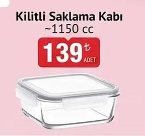 Kilitli Saklama Kabı ~1150 Cc