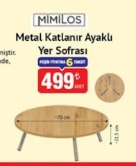 Mimilös Metal Katlanır Ayaklı Yer Sofrası
