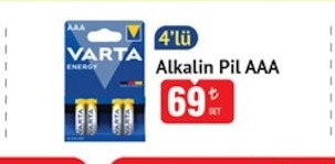 Varta Energy Alkalin Pil Aaa 4'Lü