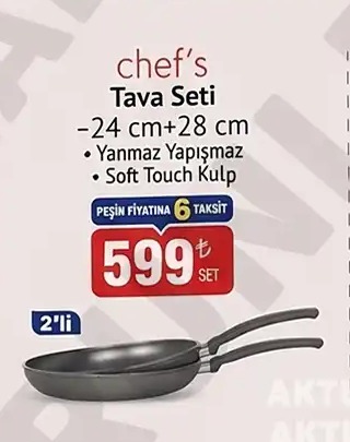 Chef'S Tava Seti 24 Cm+28 Cm