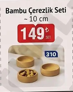 Bambu Çerezlik Seti ~10 Cm