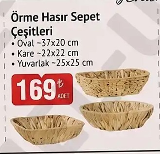 Örme Hasır Sepet Çeşitleri