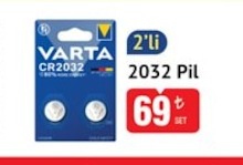 Varta 2032 Pil 2'Li