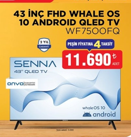 43 İnç Fhd Whale Os 10 Android Qled Tv Wf7500Fq