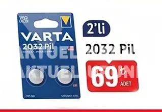 Varta 2032 Pil 2'Li