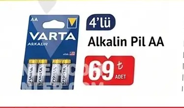 Varta Alkalin Pil Aa 4'Lü