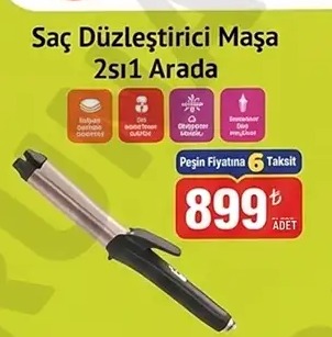 Saç Düzleştirici Maşa 2'Si 1 Arada