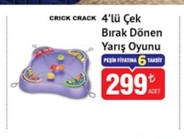 Crick Crack 4'Lü Çek Bırak Dönen Yarış Oyunu