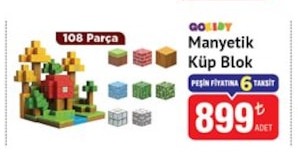 Golsidy Manyetik Küp Blok 108 Parça