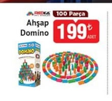 Ahşap Domino 100 Parça