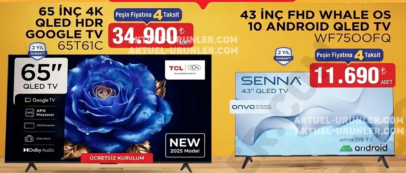 65 İnç 4K Qled Hdr Google Tv