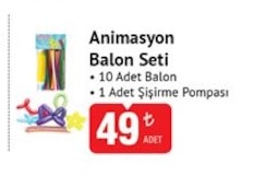 Animasyon Balon Seti (10 Adet Balon, 1 Adet Şişirme Pompası)