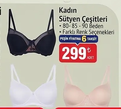 Kadın Sütyen Çeşitleri 80-85-90 Beden Farklı Renk Seçenekleri