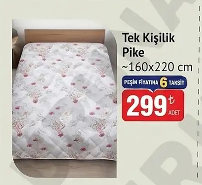 Tek Kişilik Pike 160X220 Cm