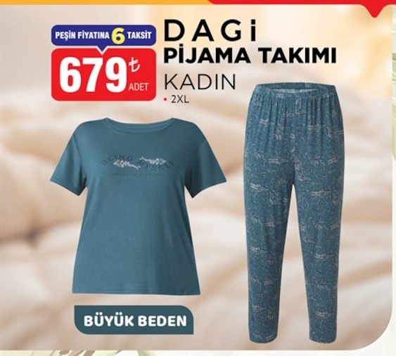 Dagi Pijama Takimi Kadın 2Xl