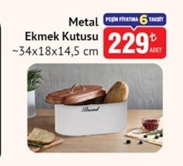 Metal Ekmek Kutusu ~34X18X14.5 Cm