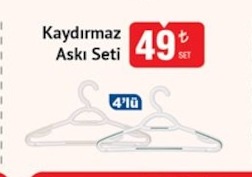 Kaydırmaz Askı Seti 4'Lü